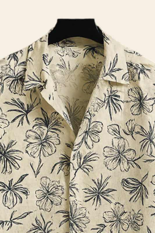 Yellow Mandala Men's Casual Half Sleeve Shirt and Trouser Co-ord Set