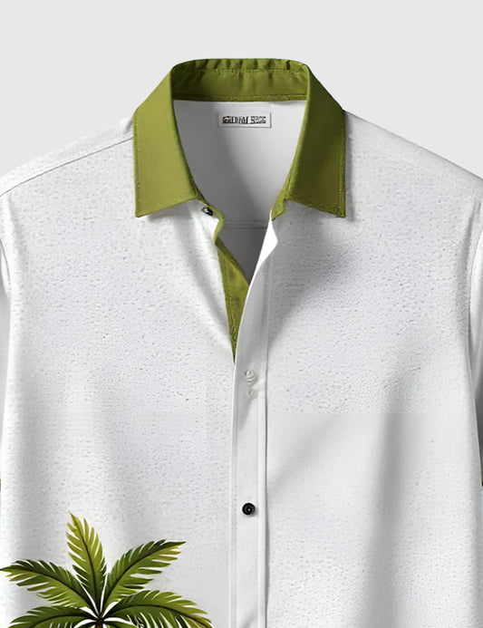 Green Tree Men's Half Sleeves Printed Shirt Exclusive