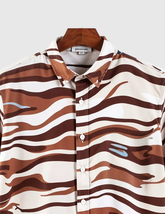 Tiger Strips Men's Half Sleeves Printed Shirt Exclusive