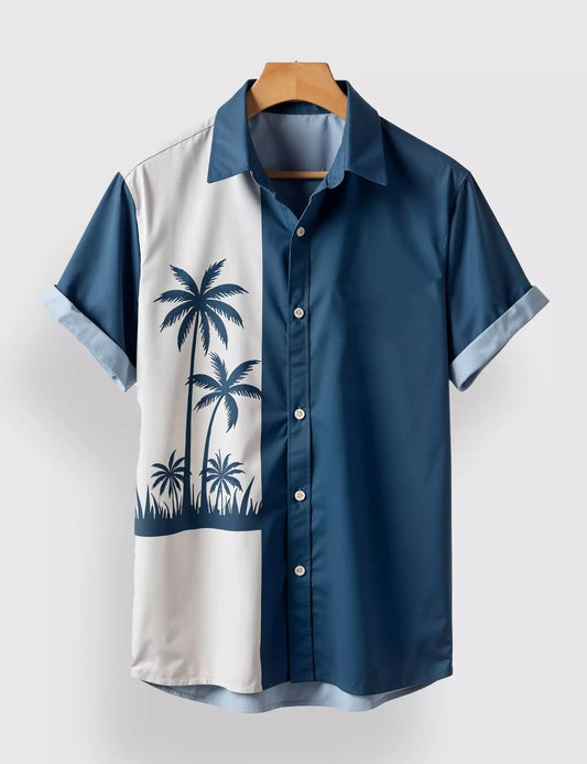 Blue Coconut Designer Men's Half Sleeves Printed Shirt Exclusive