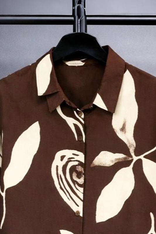 Mocha Petal Men's Casual Half Sleeve Shirt and Full Pant Set - XPCRDF