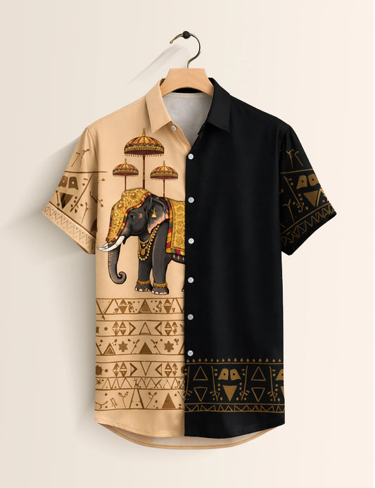 BK Elephant Mens Classic Half Sleeves Shirt - XPST