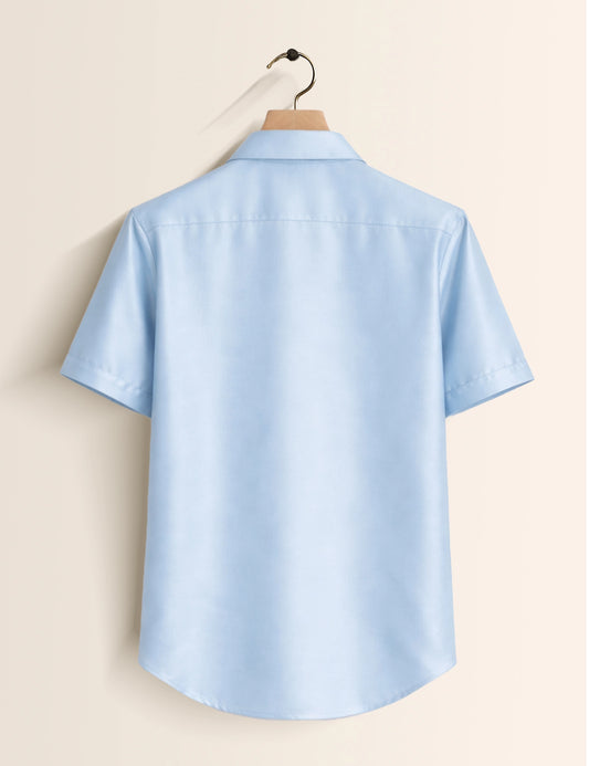 Blue Flowery Mens Classic Half Sleeves Shirt - XPST