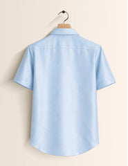 Blue Flowery Mens Classic Half Sleeves Shirt - XPST