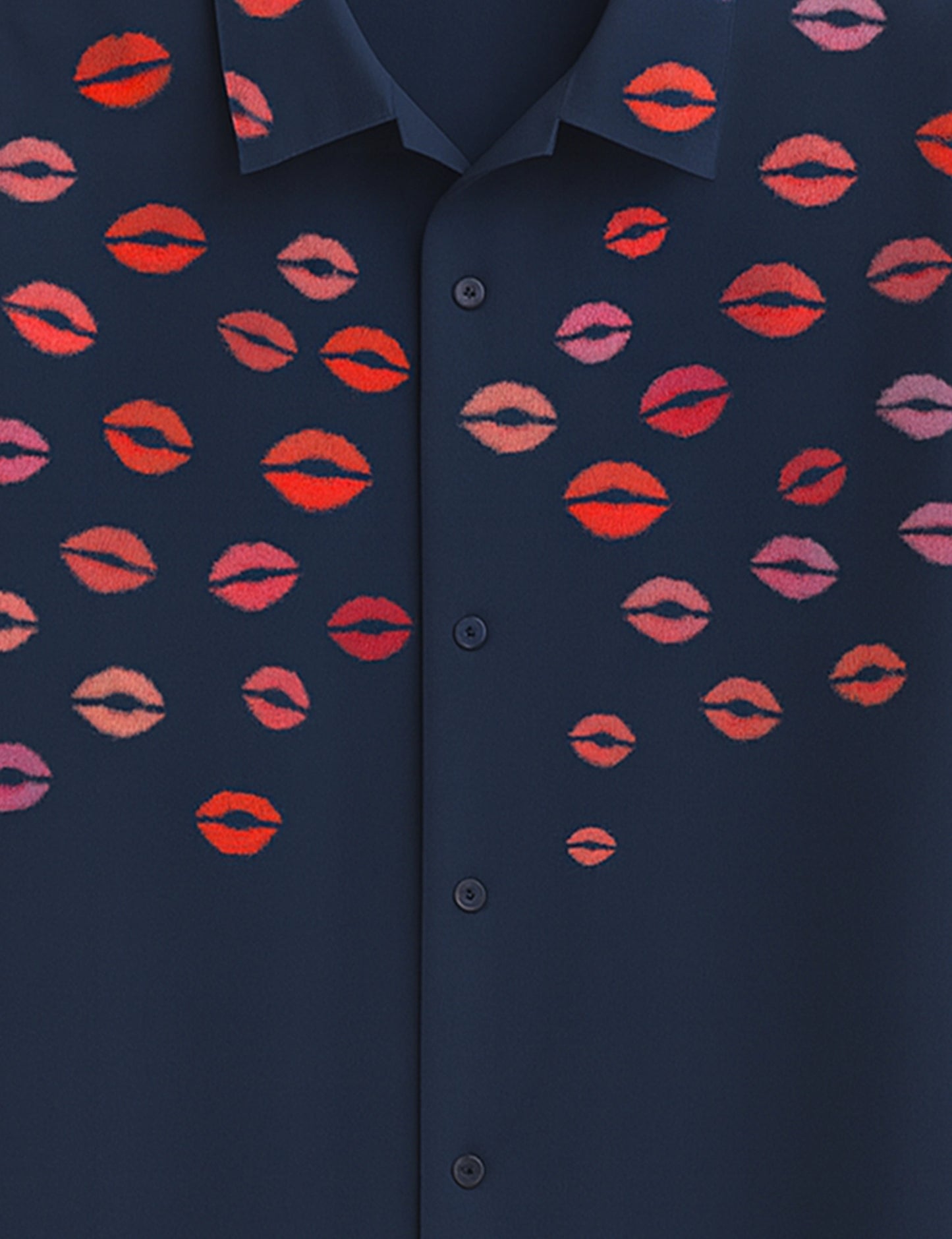 Blue Lipstick Printed Essential Everyday Cotton Shirt for Men - XPST