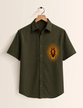 Green Cockroach Printed Boys Half Sleeves Shirts - XPST