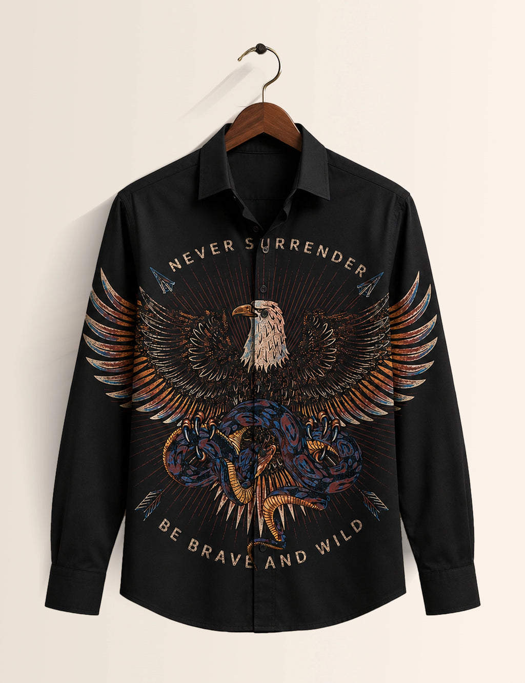 Black Eagle Printed His & Hers Unisex Shirt