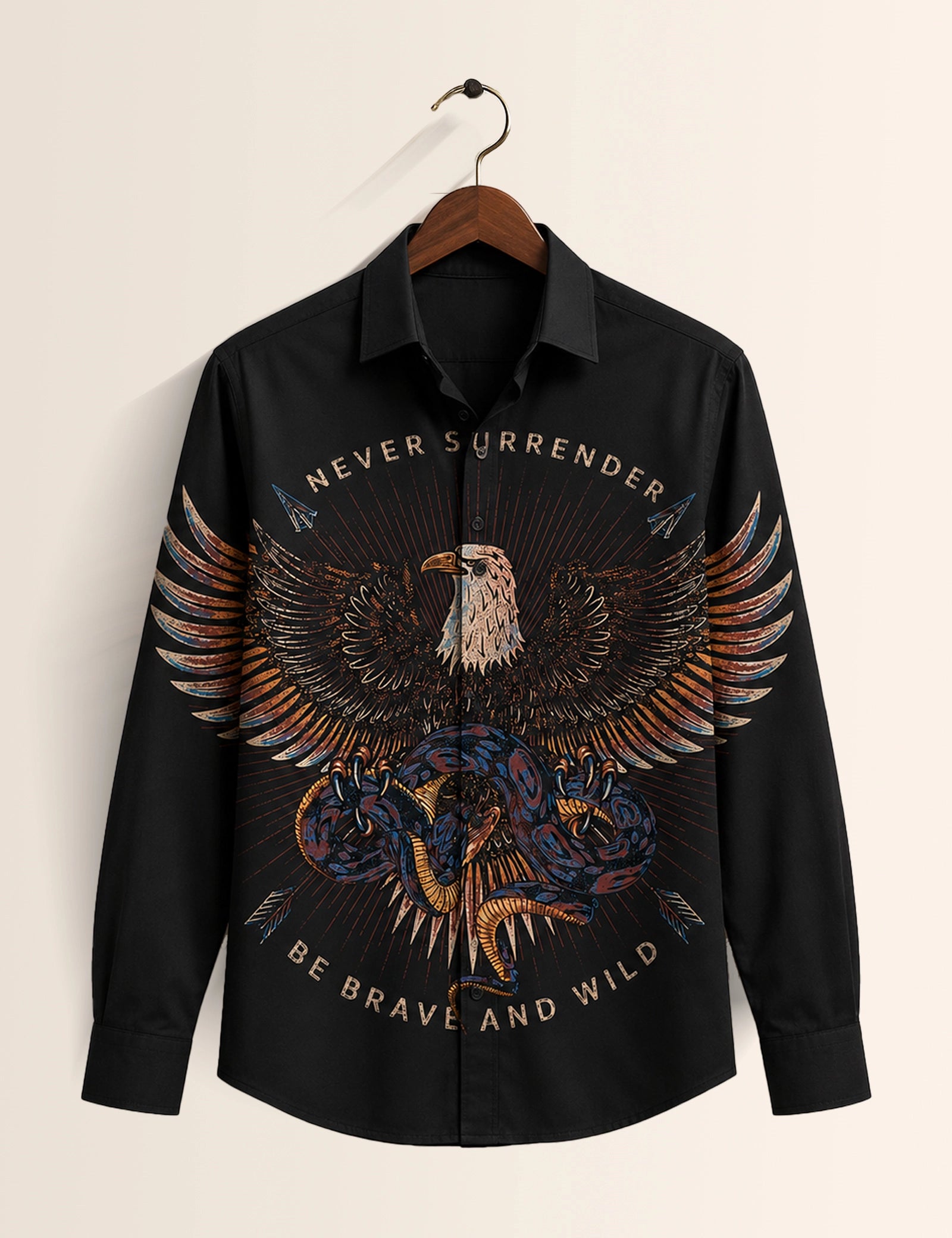 Black Eagle Printed His & Hers Unisex Shirt