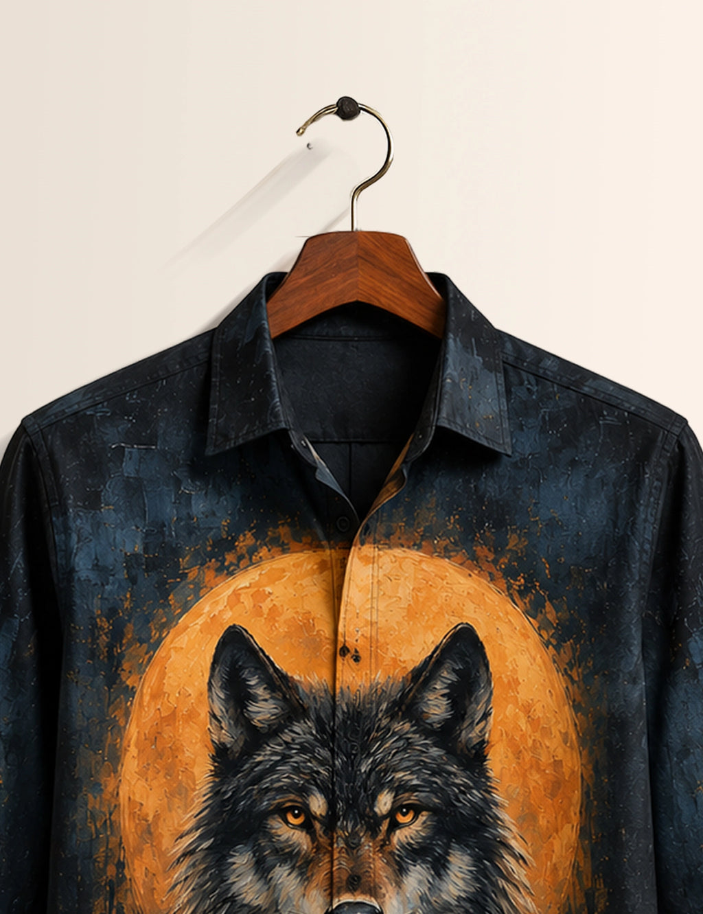 Black Wolf Printed His & Hers Unisex Shirt