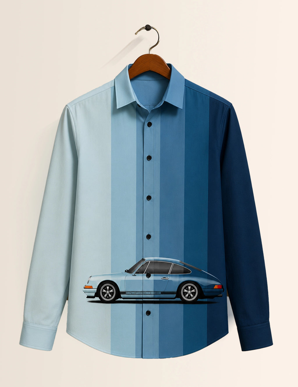 Blue Car Printed His & Hers Unisex Shirt