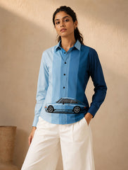 Blue Car Printed His & Hers Unisex Shirt