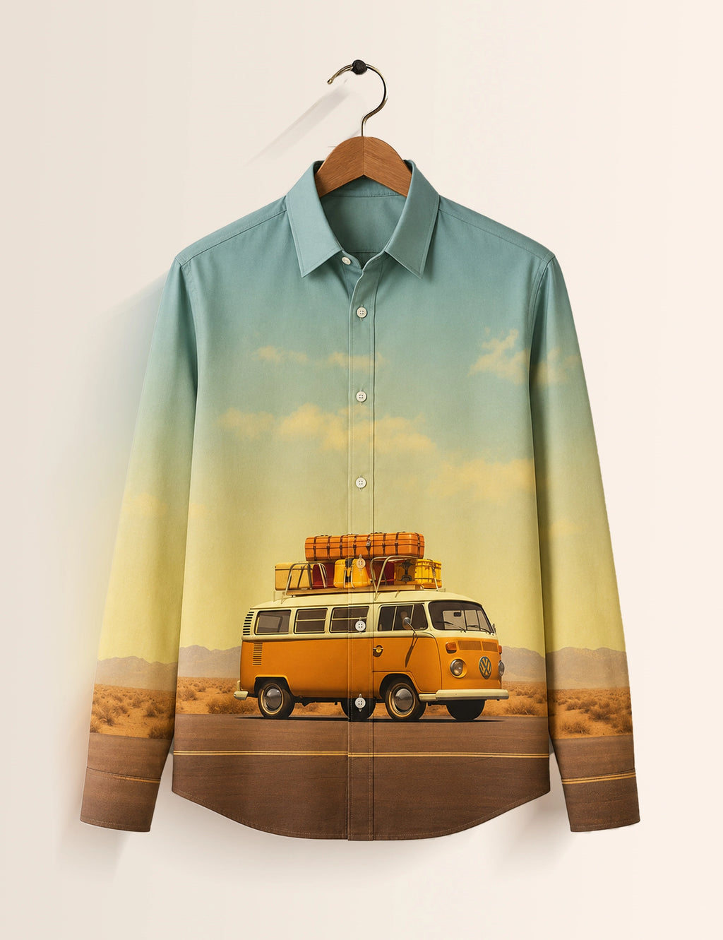 Bus Printed His & Hers Unisex Shirt
