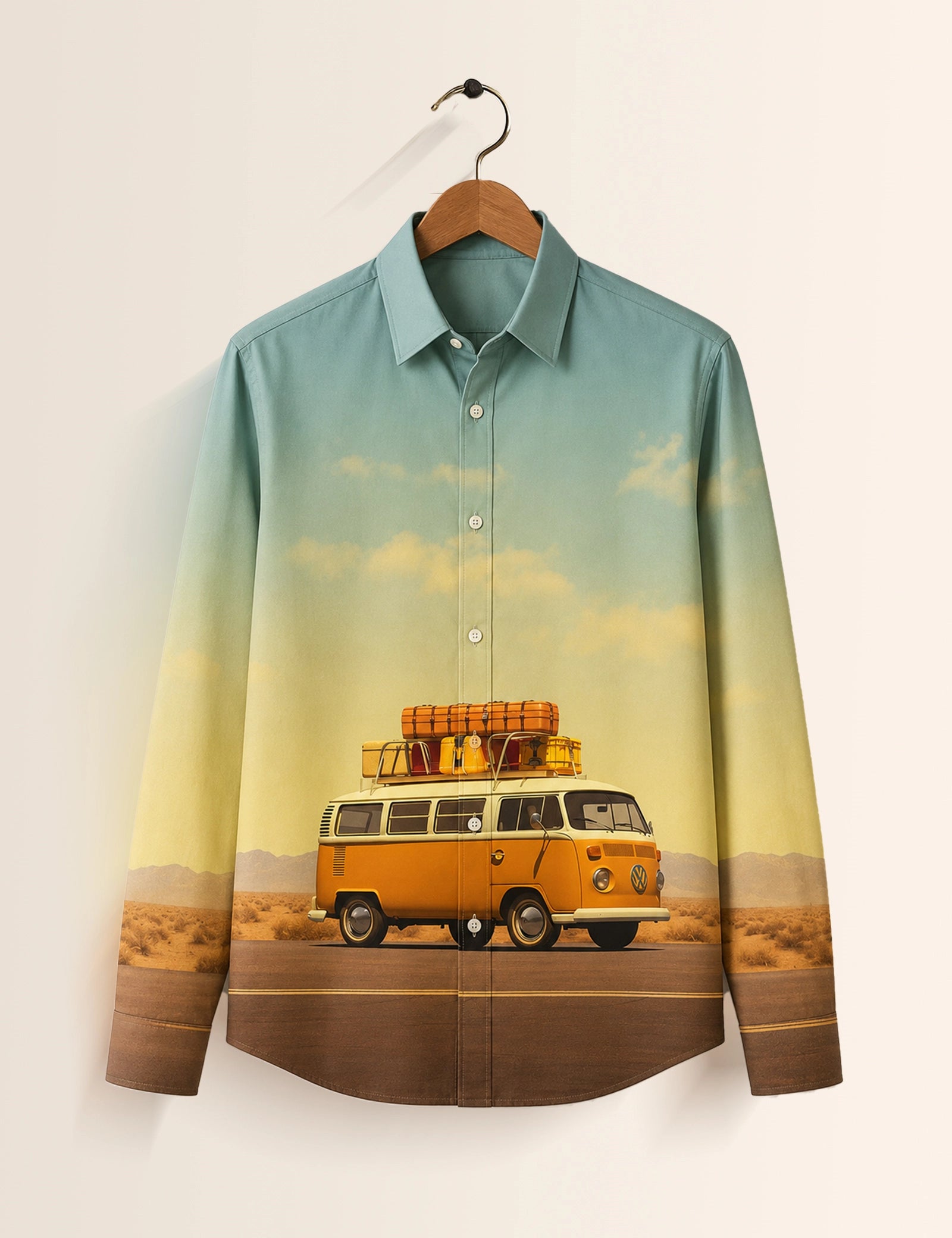 Bus Printed His & Hers Unisex Shirt
