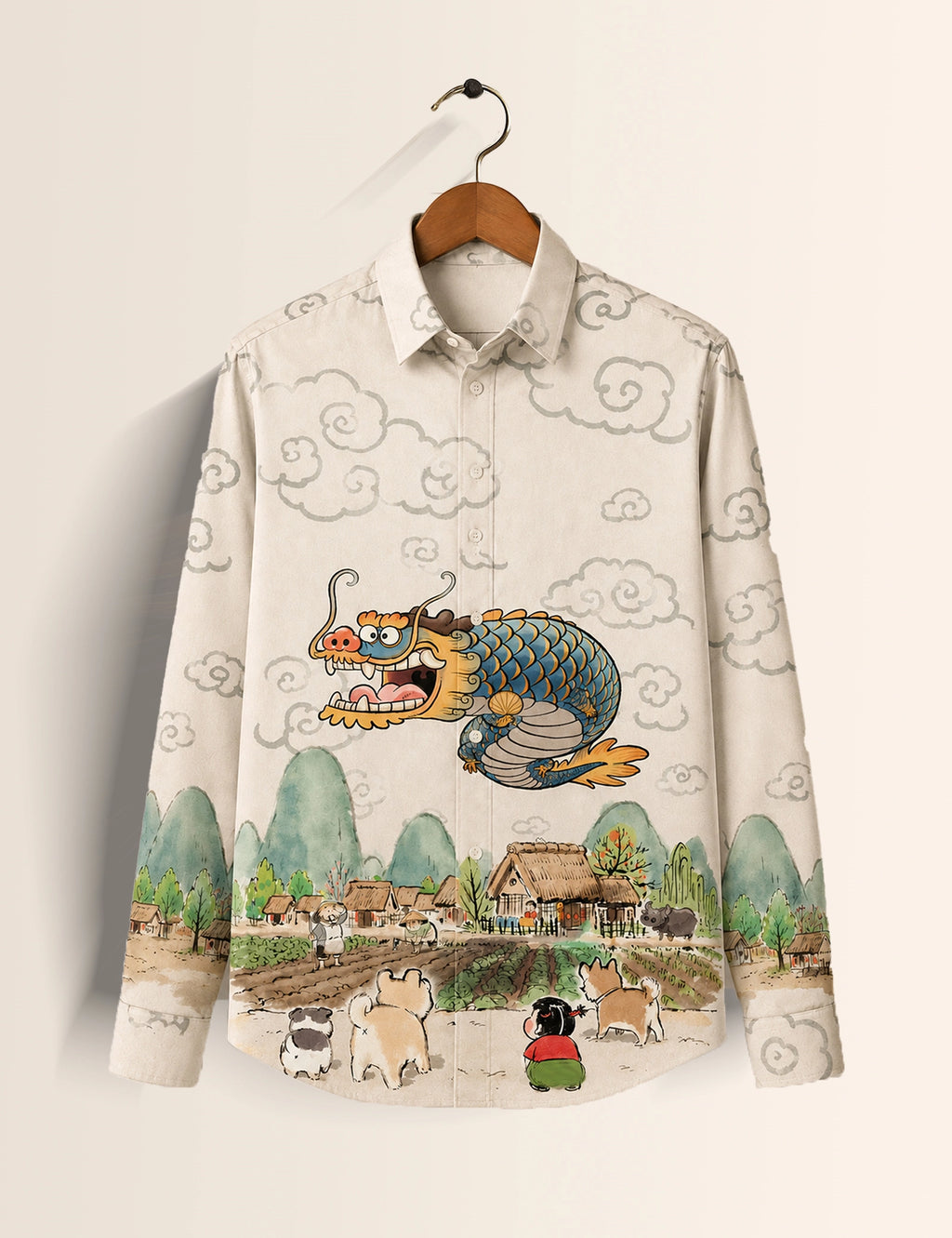Cartoon Printed His & Hers Unisex Shirt