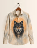 Cream Wolf Printed His & Hers Unisex Shirt