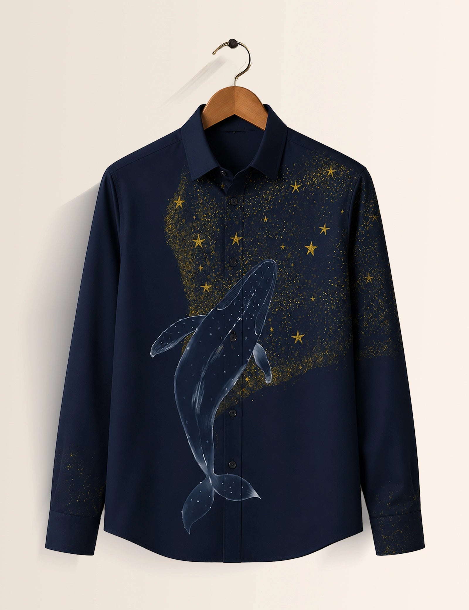Navy Whale Printed His & Hers Unisex Shirt