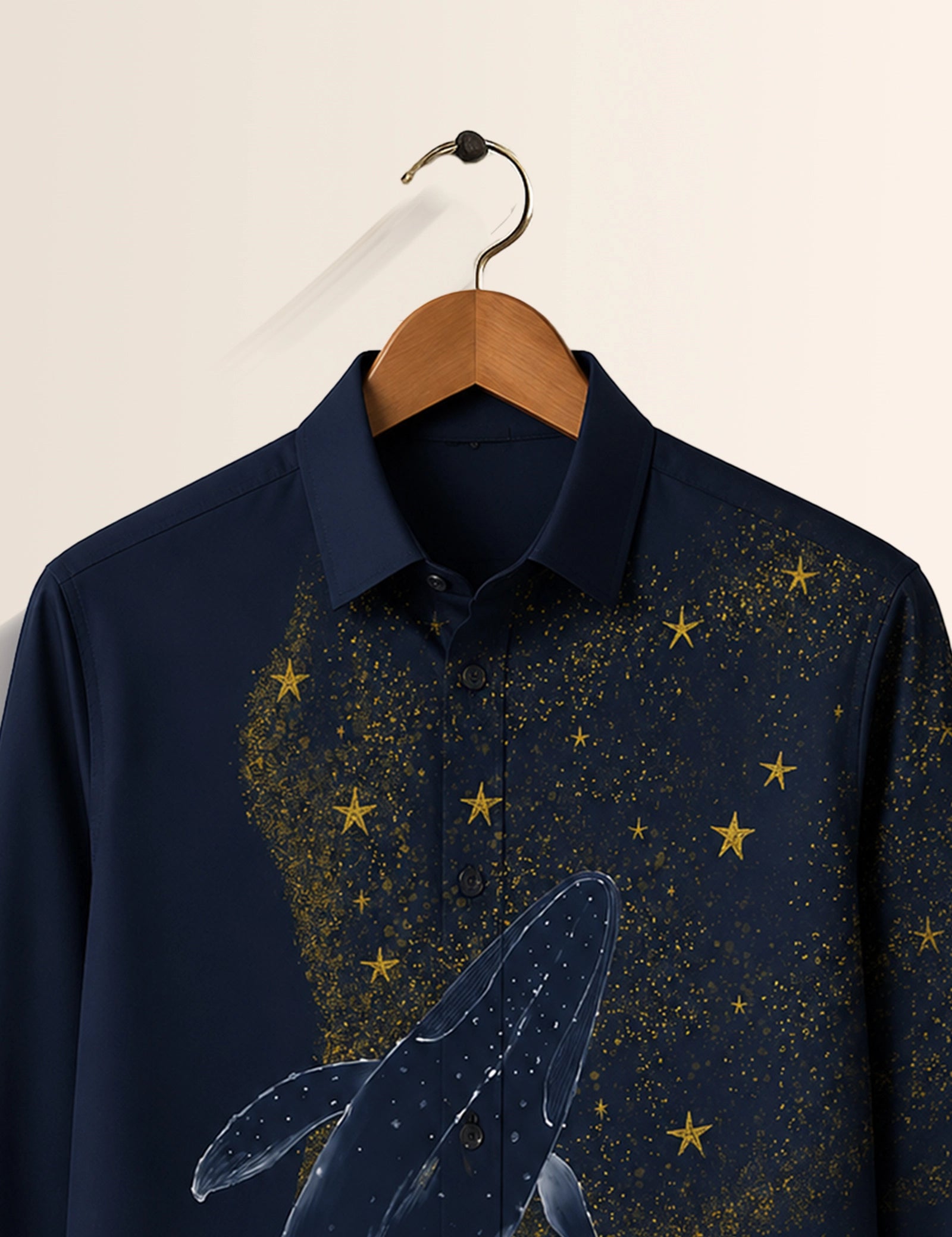 Navy Whale Printed His & Hers Unisex Shirt