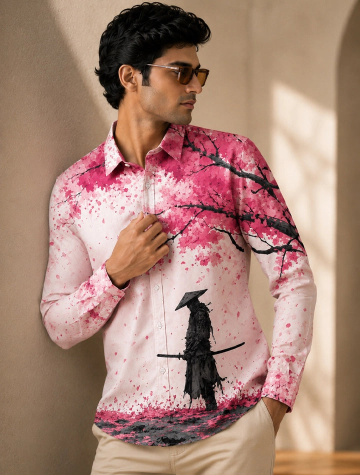 Pink Blossom Printed His & Hers Unisex Shirt
