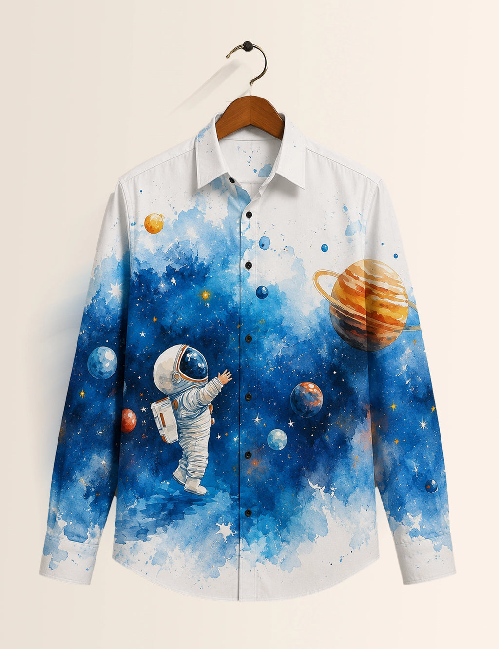 Space Printed His & Hers Unisex Shirt