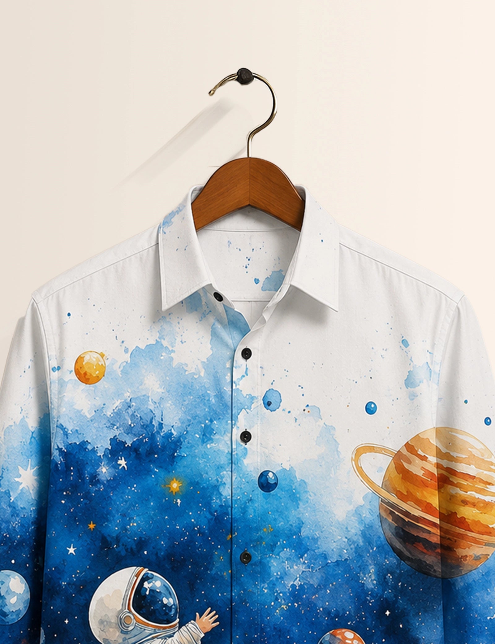 Space Printed His & Hers Unisex Shirt