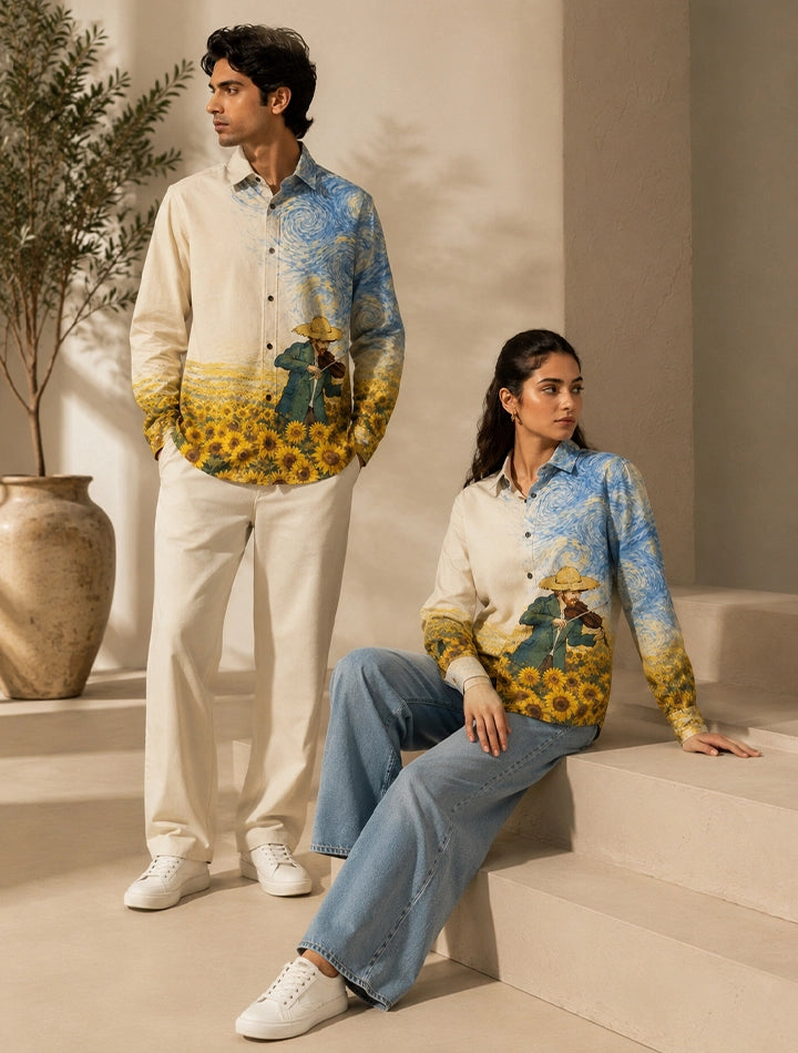 Violin Printed His & Hers Unisex Shirt