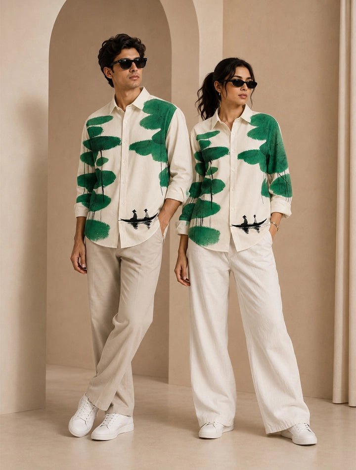 White Plant His & Hers Unisex Shirt