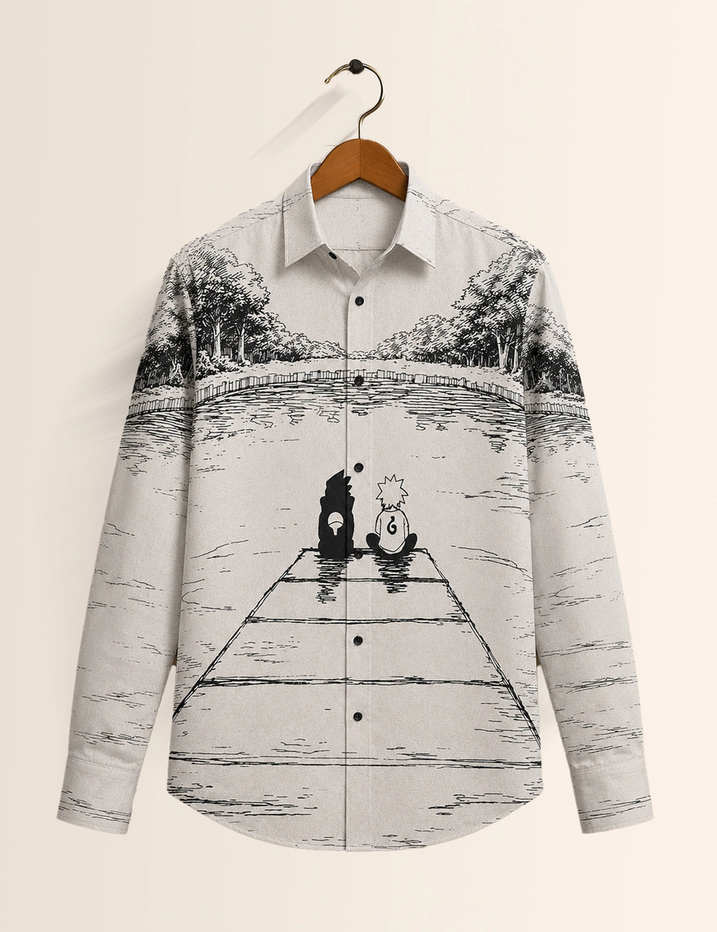 White Lake Printed His & Hers Unisex Shirt