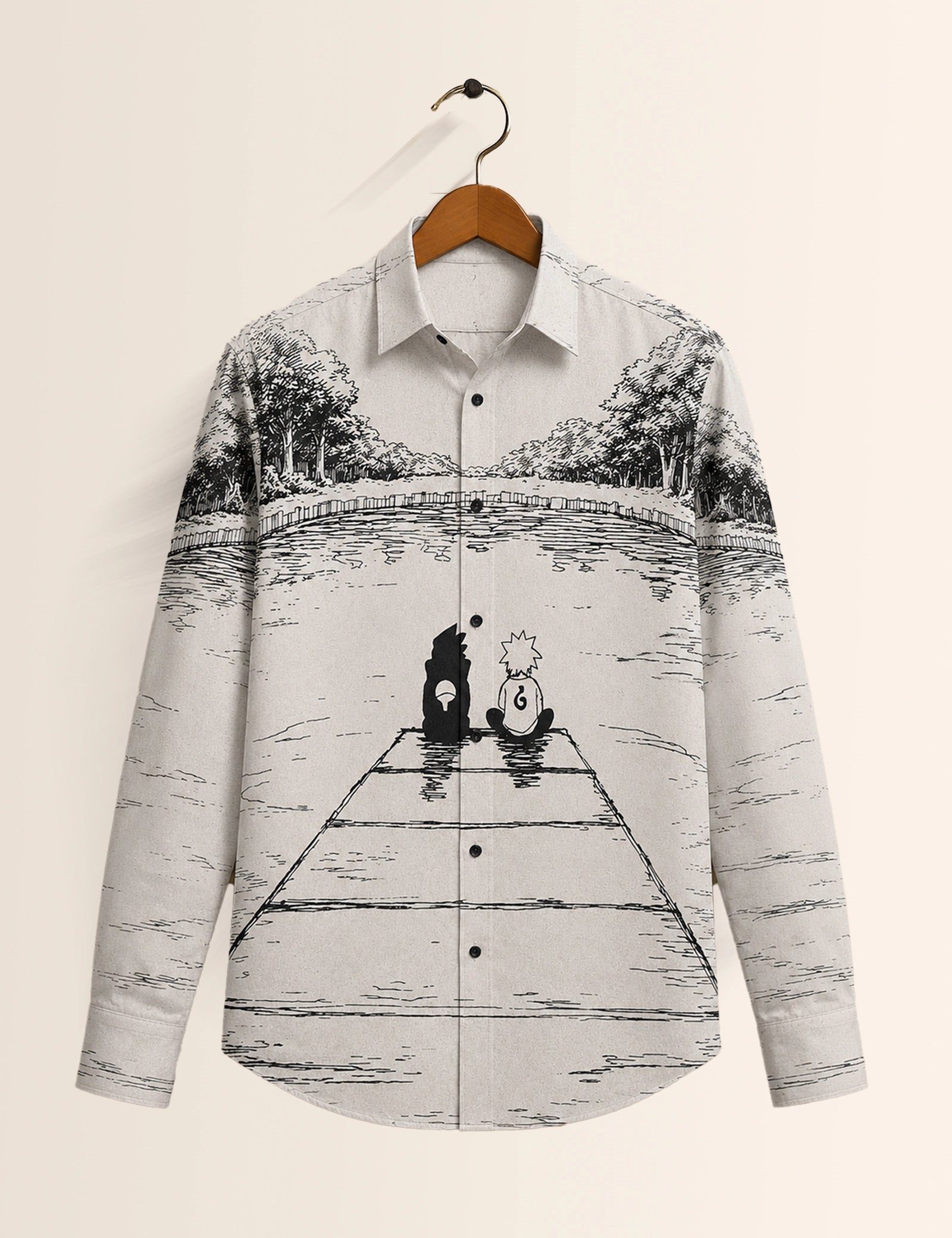 White Lake Printed His & Hers Unisex Shirt