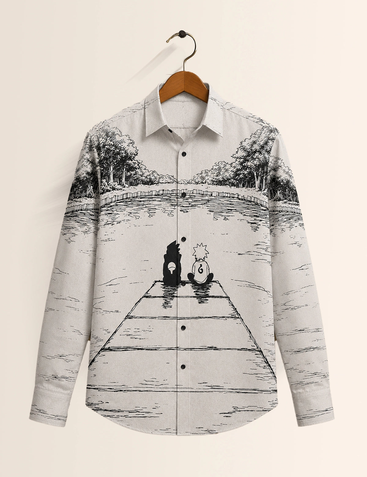 White Lake Printed His & Hers Unisex Shirt