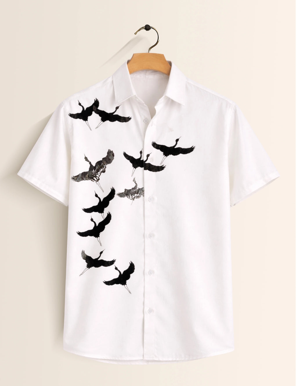 Flying Flamingo Mens Classic Half Sleeves Shirt - XPST