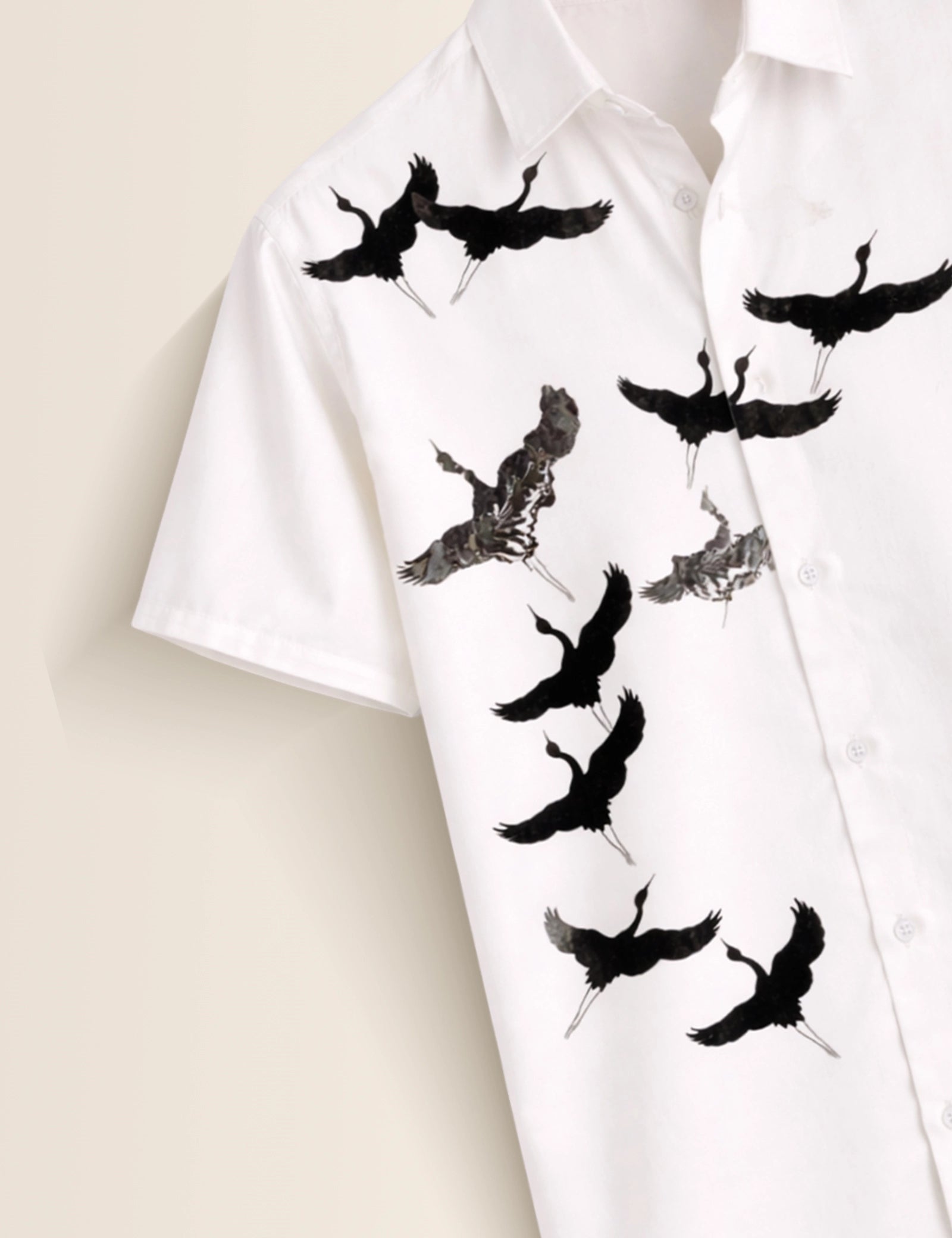 Flying Flamingo Mens Classic Half Sleeves Shirt - XPST