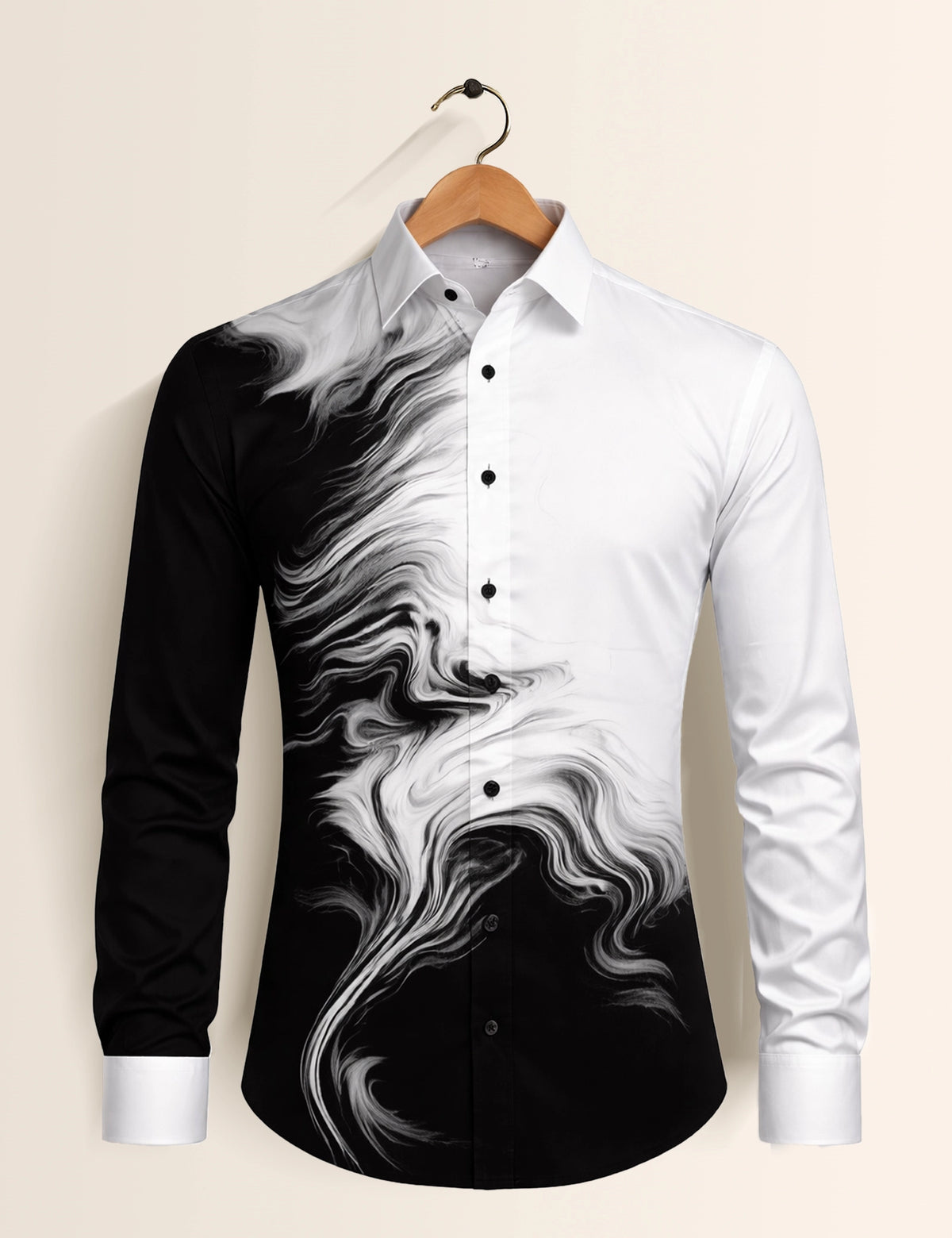 Black Faint Mens Classic Full Sleeves Shirt - XPST