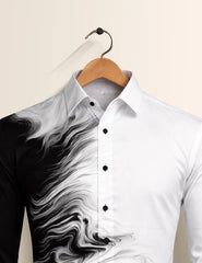 Black Faint Mens Classic Full Sleeves Shirt - XPST