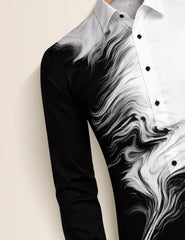 Black Faint Mens Classic Full Sleeves Shirt - XPST