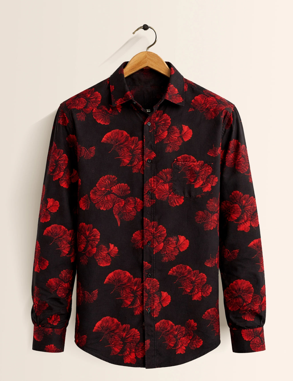 Red Patch Mens Classic Full Sleeves Shirt - XPST
