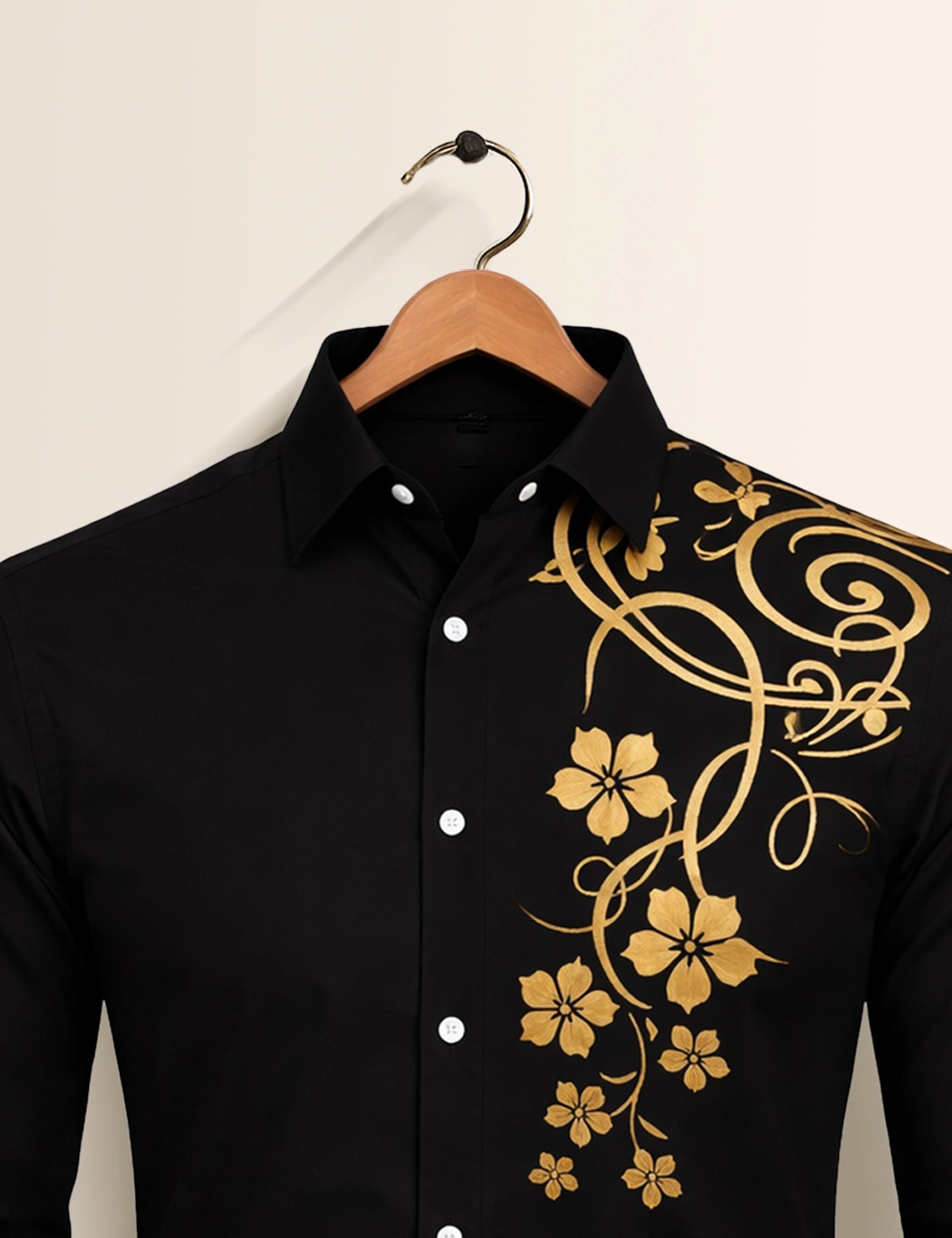 Golden Patch Printed Mens Classic Full Sleeves Shirt - XPST