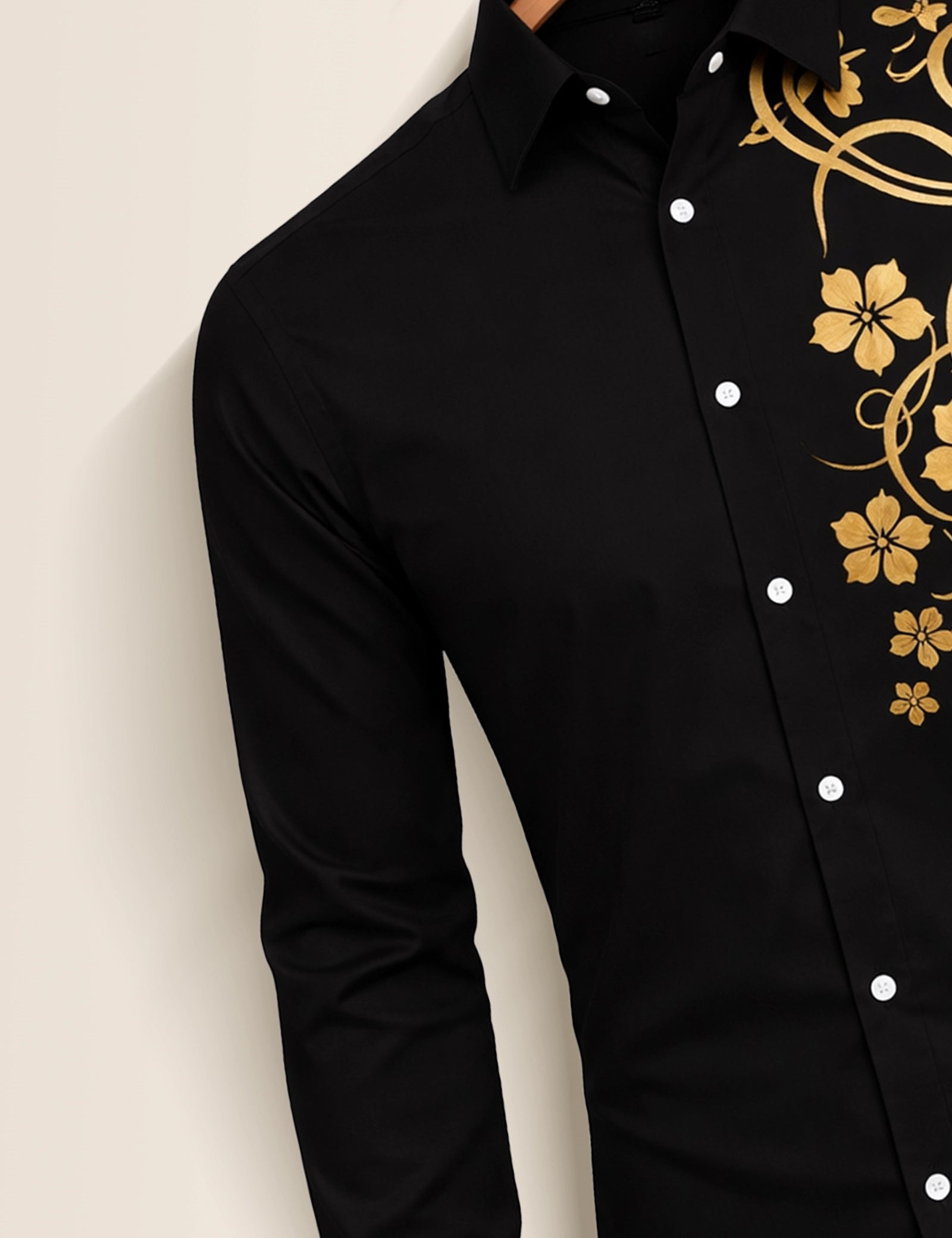 Golden Patch Printed Mens Classic Full Sleeves Shirt - XPST