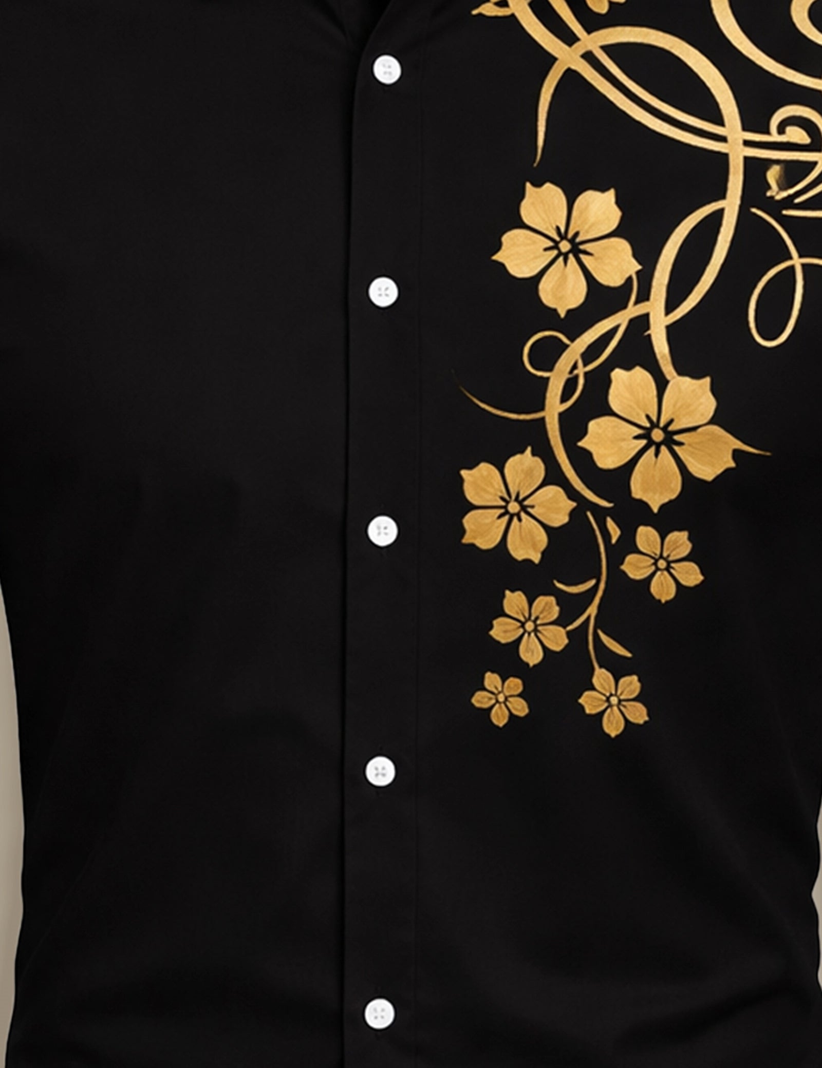 Golden Patch Printed Mens Classic Full Sleeves Shirt - XPST