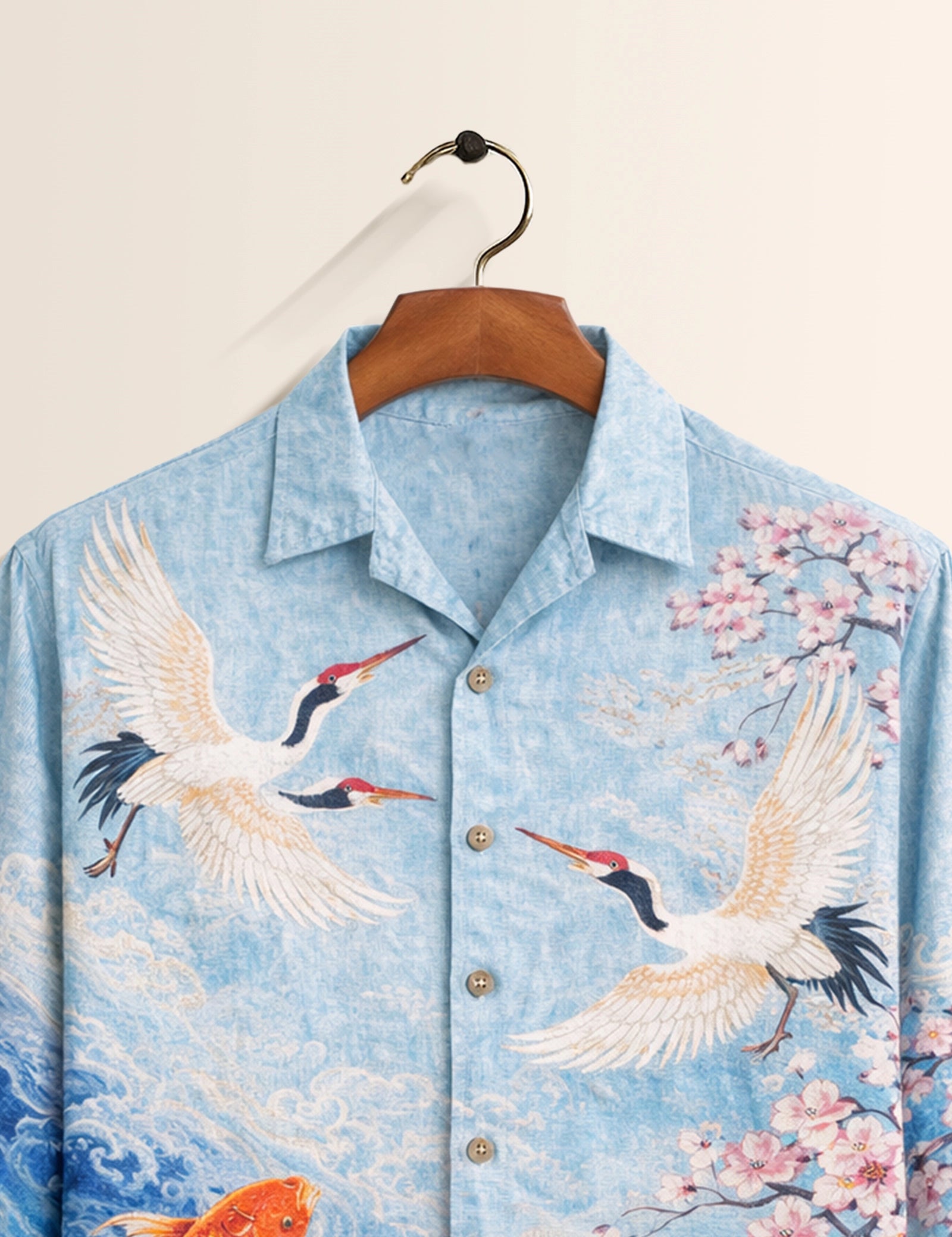 Gold Fish Printed Mens Classic Full Sleeves Shirt - XPST