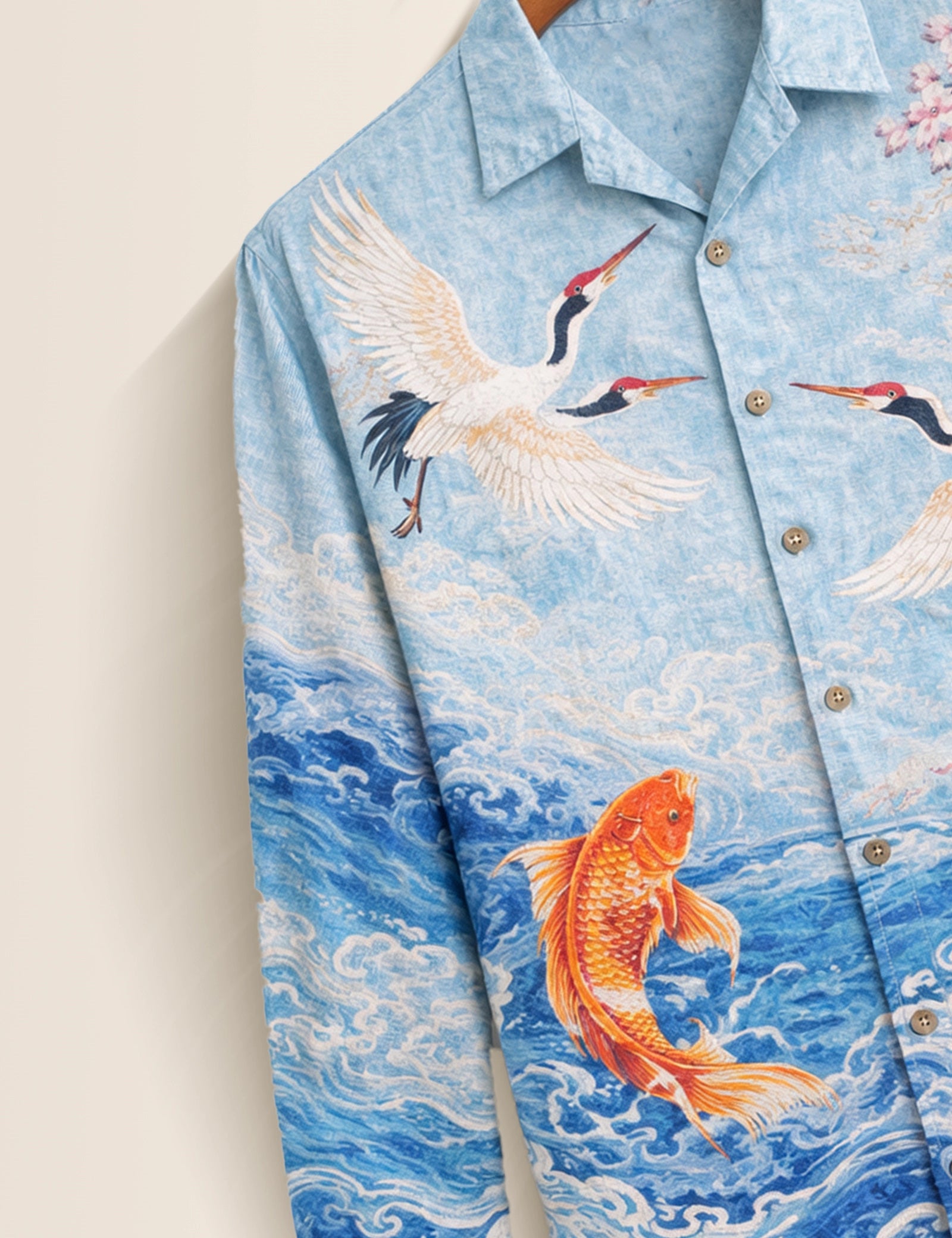 Gold Fish Printed Mens Classic Full Sleeves Shirt - XPST