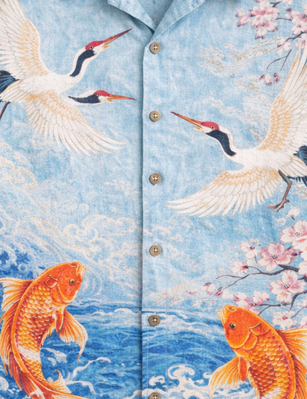 Gold Fish Printed Mens Classic Full Sleeves Shirt - XPST