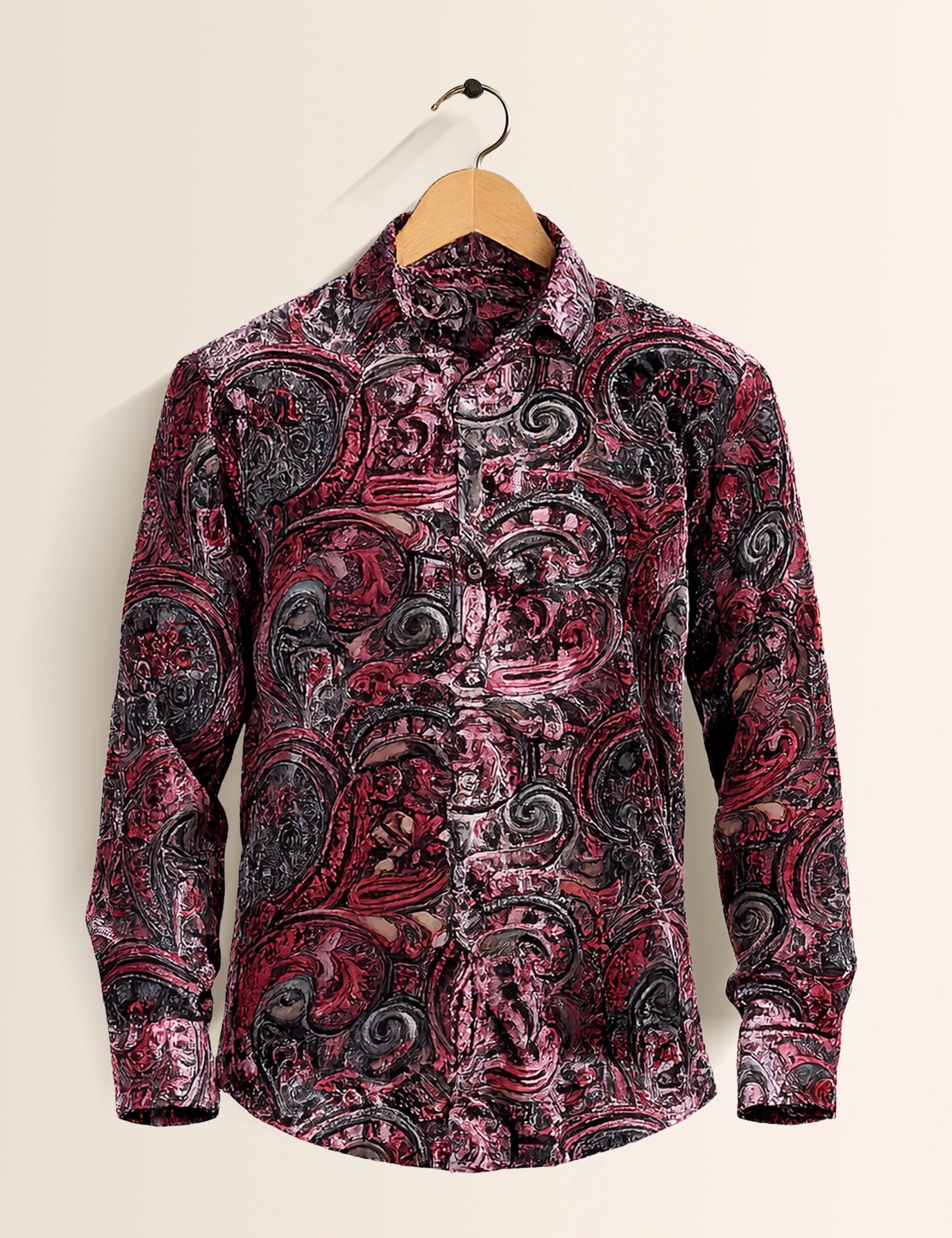 Mandala Motif Printed Mens Classic Full Sleeves Shirt - XPST