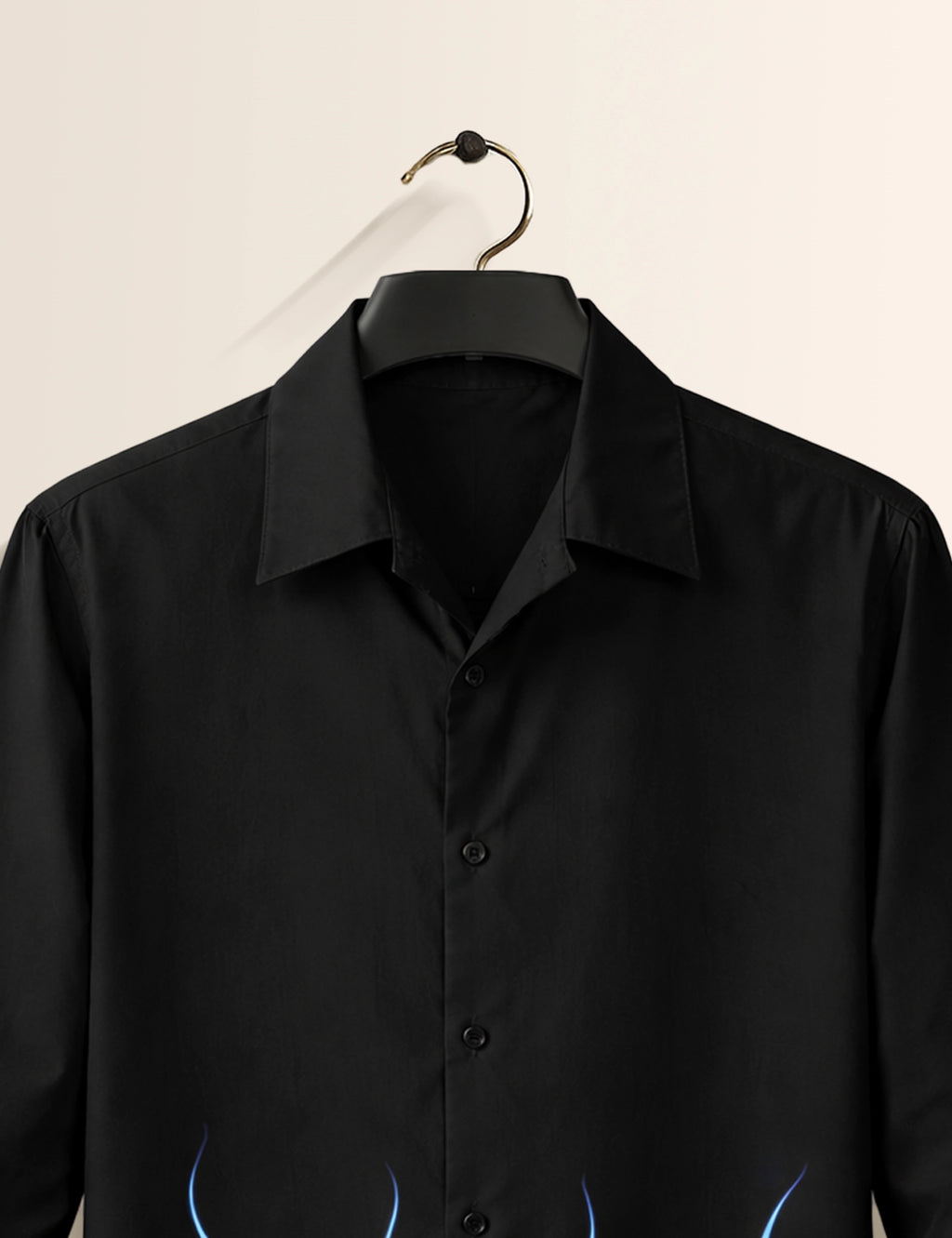 Navy Fire Printed Mens Classic Full Sleeves Shirt - XPST