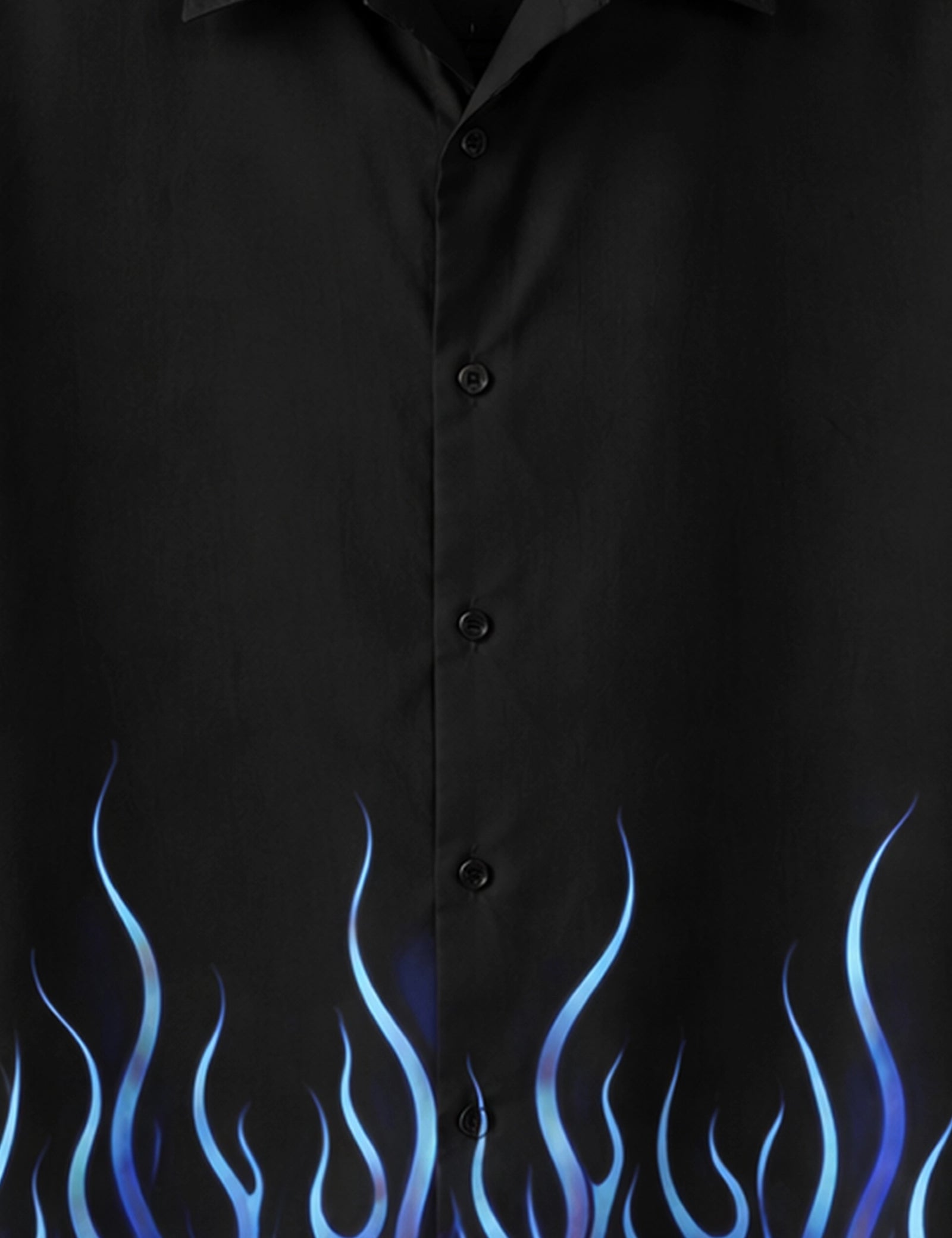 Navy Fire Printed Mens Classic Full Sleeves Shirt - XPST