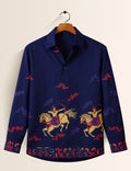 Navy Horse Mens Classic Full Sleeves Shirt - XPST