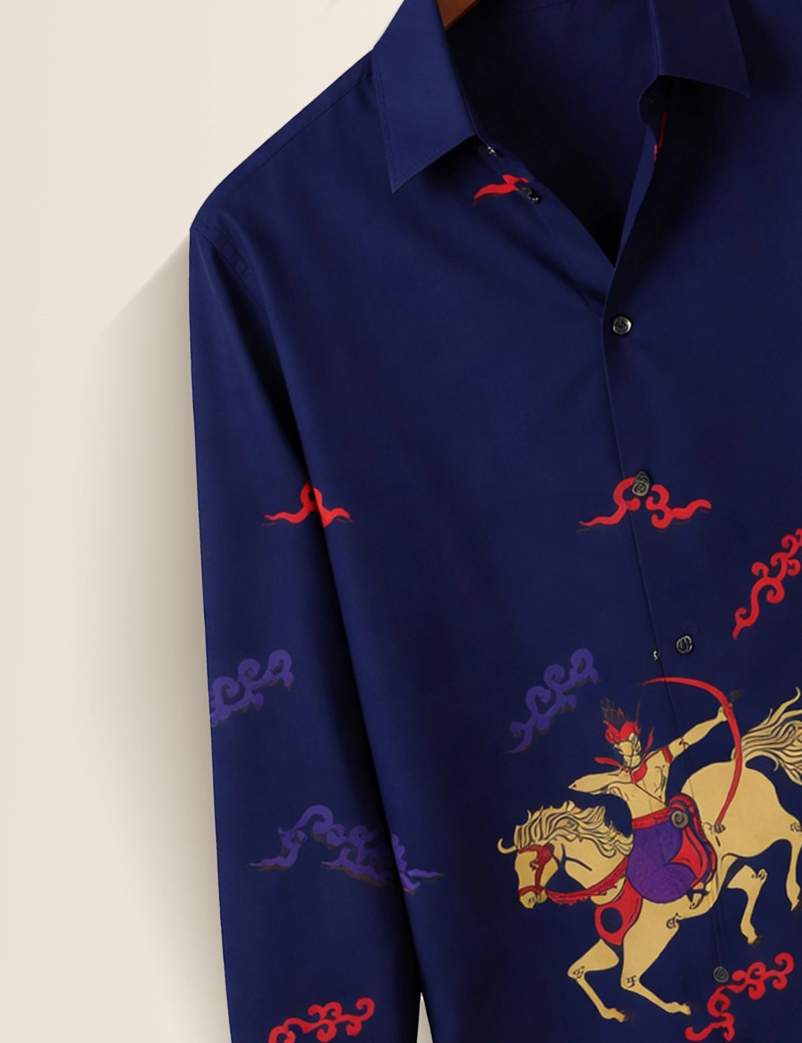 Navy Horse Mens Classic Full Sleeves Shirt - XPST