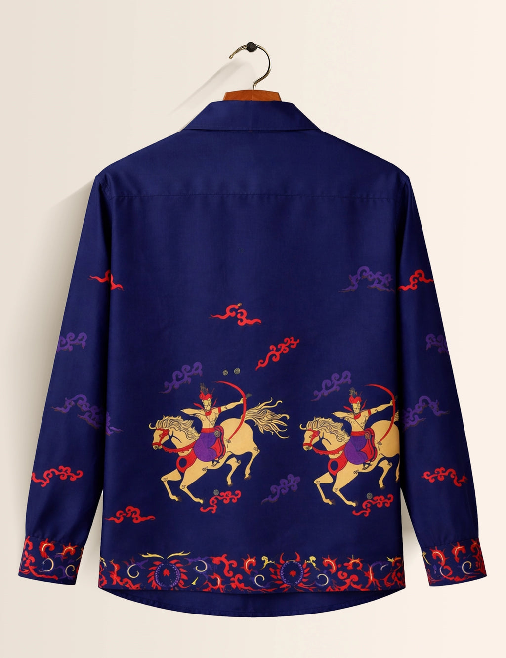 Navy Horse Mens Classic Full Sleeves Shirt - XPST
