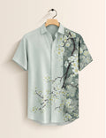 Green Tree Mens Classic Half Sleeves Shirt - XPST