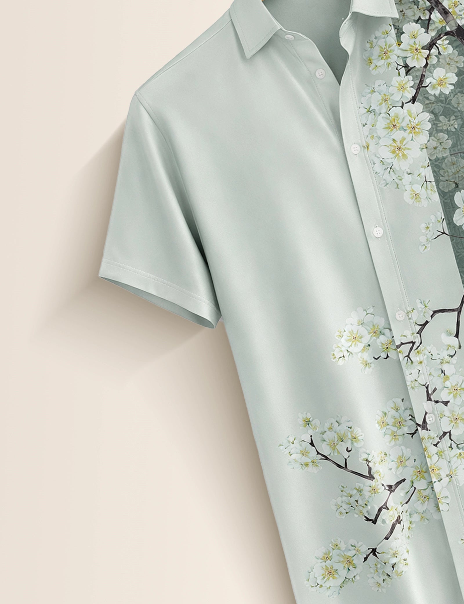 Green Tree Mens Classic Half Sleeves Shirt - XPST