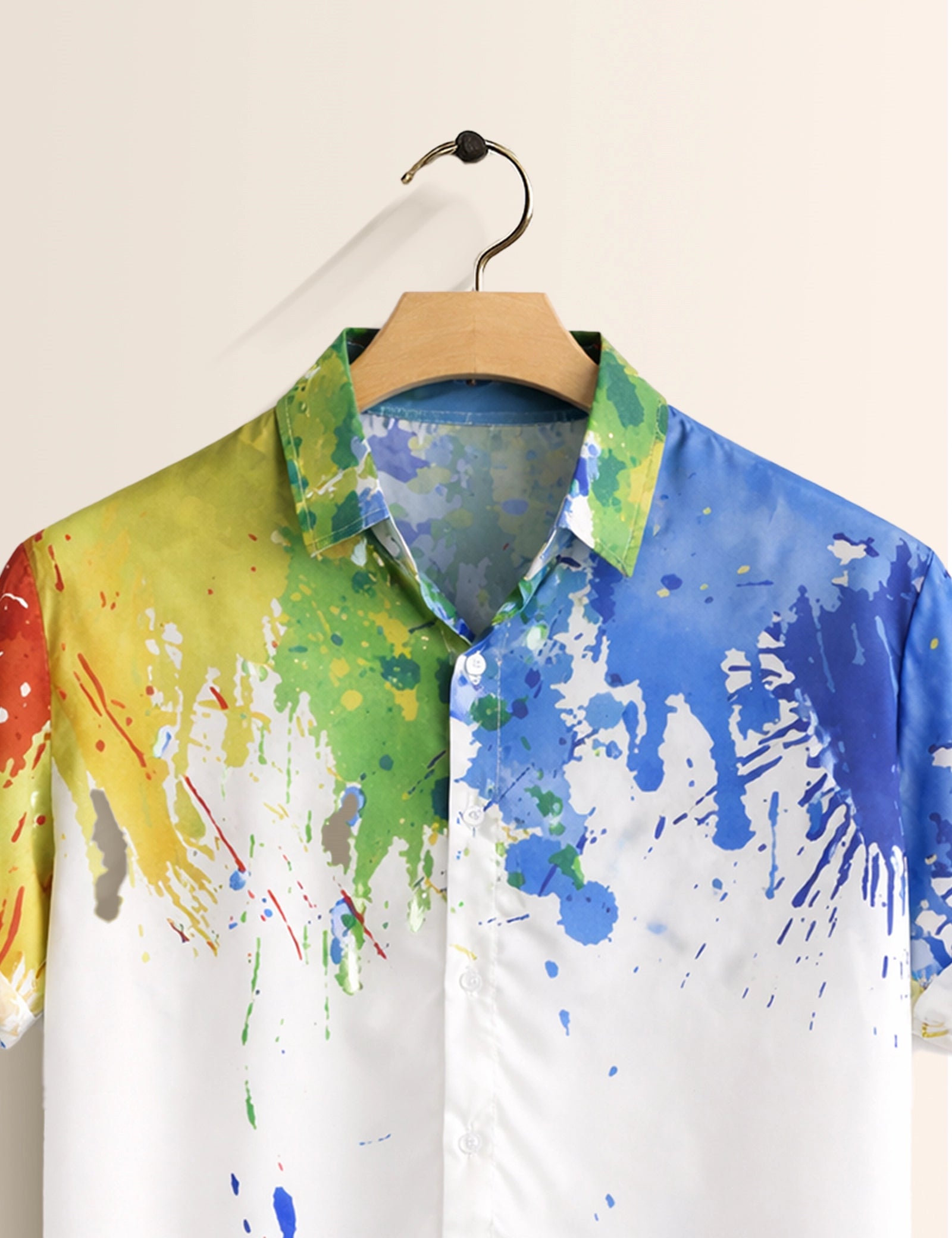 Holi Splash Mens Classic Half Sleeves Shirt - XPST
